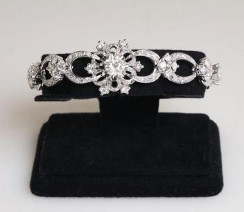 Platinový náramek s diamanty Platinový náramek s diamanty