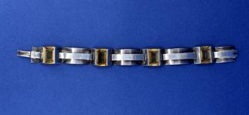 Stříbrný art deco článkový náramek Stříbrný art deco článkový náramek